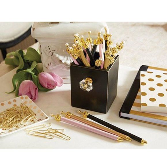 Work It Forest Green Rhinestone Crown Pen - Picture 3 of 3